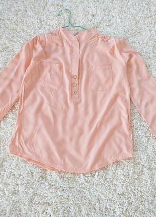 Рубашка блузка персикового цвета1 фото