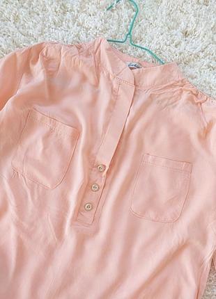 Сорочка блузка персикового кольору2 фото
