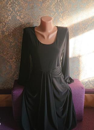 Женское черное платье большой размер батал 48 /50/52