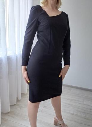Платье до колена, платье чёрное, платье3 фото