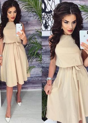 Сукня міді стильне турецький коттон