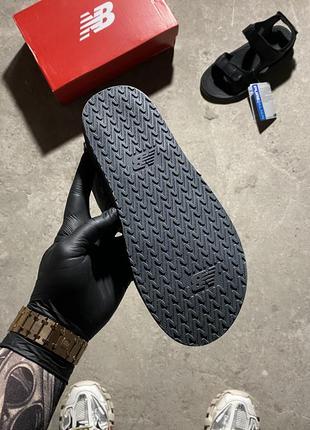 Мужские сандали нью баланс чёрные, new balance sandals m2080bk black на липучке6 фото
