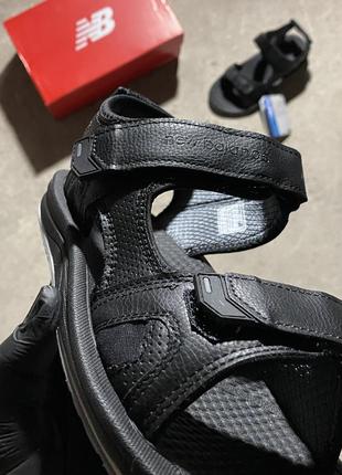 Мужские сандали нью баланс чёрные, new balance sandals m2080bk black на липучке2 фото