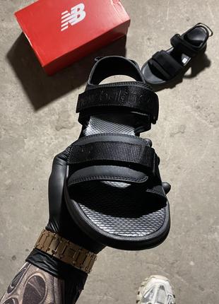 Мужские сандали нью баланс sua250k1 чёрные, new balance sandals sua250k1 black5 фото