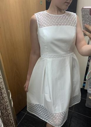 Біле плаття коротке брендові сукні кельвін кляйн calvin klein5 фото