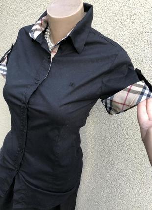 Чёрная рубашка,тениска,блуза,люкс бренд,хлопок,италия5 фото