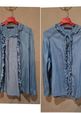 Блуза джинсовая джинсовая легкая очень красивая прямая