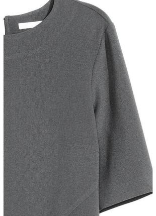 H&m-швеция-эллегантное серое платье из креповой ткани5 фото