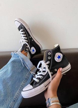 Кеди високі конверс converse chuck taylor classic black high1 фото