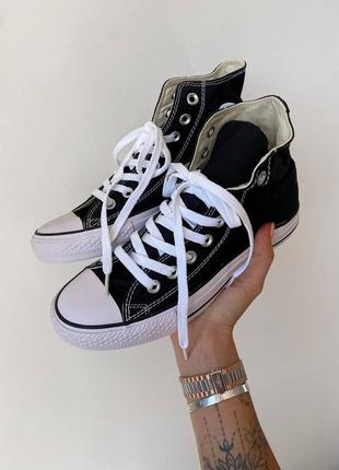 👟converse chuck taylor classic black high👟(36рр - 44рр) кеды конверс высокие чёрные, кеди конверс високі чорні1 фото