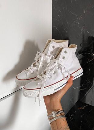 Кеди конверс високі білі (36рр - 44рр) converse chuck taylor classic white