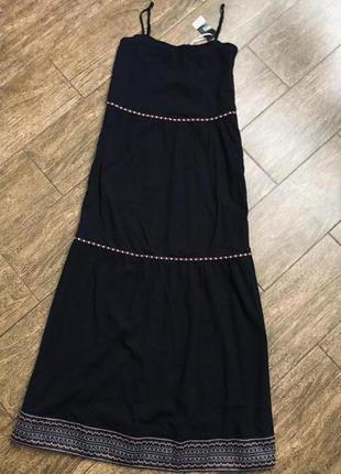 Платье с вышивкой вышиванка макси есмара esmara хлопковое летний сарафан5 фото