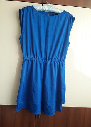 Классное ярко-синее платье h&m