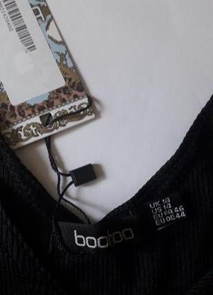 Черный боди boohoo с завязками размер xl5 фото