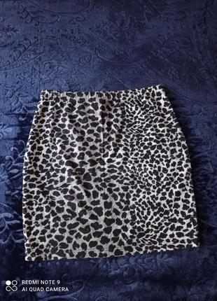 Стильная юбка леопардовая2 фото