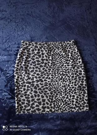 Стильная юбка леопардовая3 фото