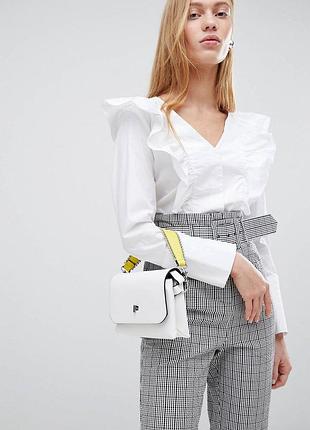 Вузькі штани в клітку з ременем asos design