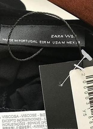 Трикотажная блуза, футболка с декором zara / m6 фото