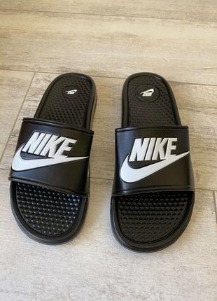 Шлепки nike slide sandal logo black