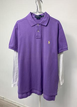 Хлопковое поло футболка polo ralph lauren