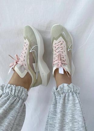 Женские кроссовки nike vista lite beige,кроссовки найк виста лайт бежевый розовая шнуровка6 фото