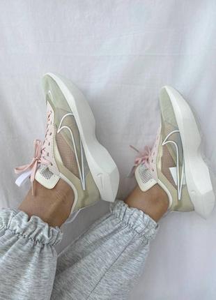 Женские кроссовки nike vista lite beige,кроссовки найк виста лайт бежевый розовая шнуровка5 фото