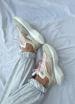 Женские кроссовки nike vista lite beige,кроссовки найк виста лайт бежевый розовая шнуровка7 фото