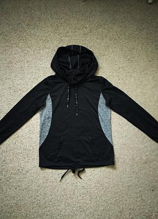 Спортивная кофта реглан кенгурушка утепленный с большим капюшоном - хомутом crivit размер м-l