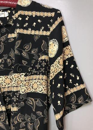 Paco rabanne винтажная шёлковая блузка на запах принт эксклюзивная блуза в винтажном стиле6 фото