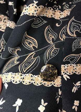Paco rabanne винтажная шёлковая блузка на запах принт эксклюзивная блуза в винтажном стиле8 фото