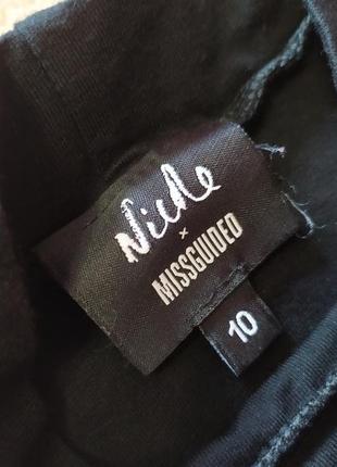 Шикарное чёрное базовое платье футляр под горло missguided & nicole scherzinger4 фото