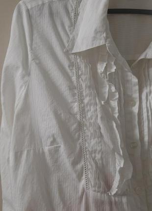 Хлопковая рубашка с длинным рукавом 🌿4 фото