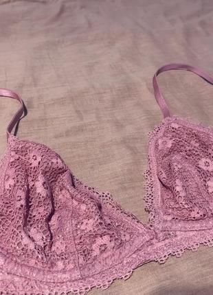 Lace triangle underwire bralette бралетка бюстгальтер от victoria´s secret xs 70в8 фото