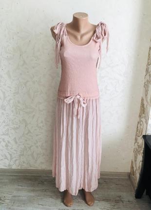 Сарафан длинный  платье нежное романтическое шикарный красивый модный стильный италия2 фото