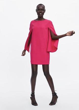 Плаття zara, платье зара, малинове плаття,  платье цвета фуксия