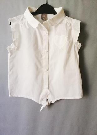 Рубашка белая девочке 128 см pepco 00072