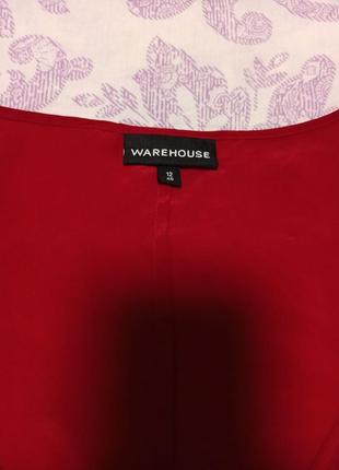 Легчайшая шелковая блуза warehouse 12 размер6 фото