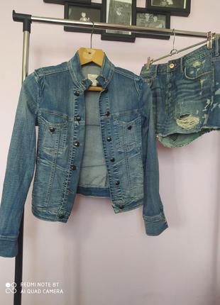 Куртка жіноча джинсова коротка, s, mango