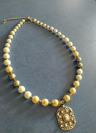 ♥️💛💙фарфоровое четырехрядное авторское ожерелье - кораллы в этностиле до вышиванки.скифская этника (сосеребренная)3 фото