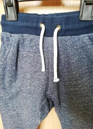 Спортивные штаны штанишки синий меланж 9-12 мес6 фото