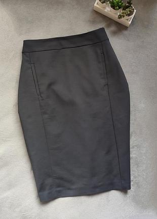 Стильна сіро-синя спідниця олівець laura ashley