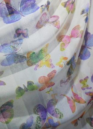 Тюль в дитячу кімнату з метеликами1 фото