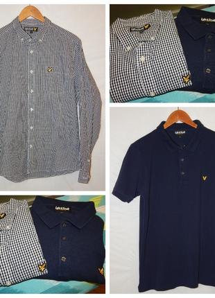 Комплект із 2 сорочок від lyle&scott: сорочка в клітинку +поло піке (зказана вартість комплекту)