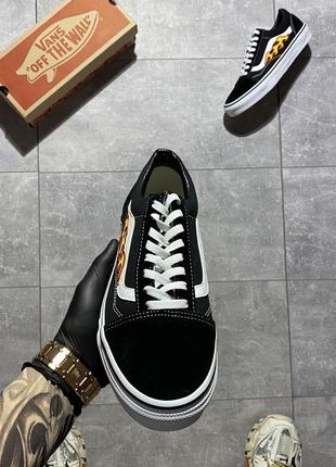 Женские кеды vans old skool burn black.6 фото