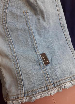 Майка джинсовая топ натуральный коттон стрейч на кнопках жилет жилетка5 фото