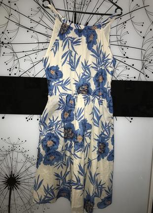 Красивое платье/ сарафан 100% cotton в цветы