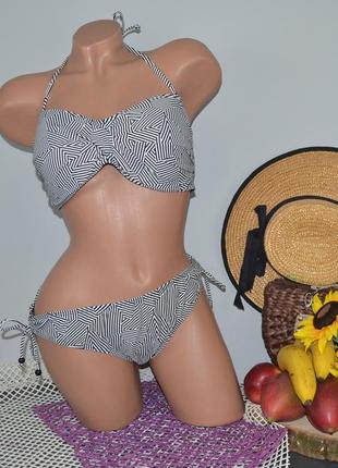 16/44/42 стильный яркий женский купальник бикини бандо геометрика
