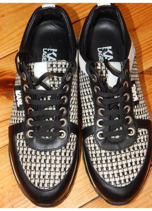 Кроссовки сникерсы k/sneakers basket tweed karl lagerfeld4 фото