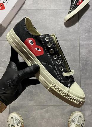 Женские кеды converse comme des garçons play x converse black