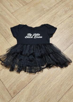 Боди-платье для девочки my little black dress

р. 62 см.2 фото